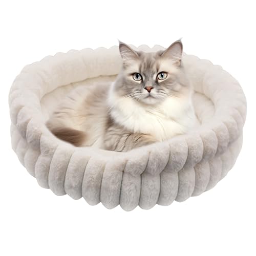 Katzenbett,Gemütliches Welpenbett | Donut Wärme Zubehör für gemütlichen Schlafbereich für Welpen, Kätzchen, Outdoor, Reise und Winter Katzenbett,Gemütliches Welpenbett | Donut Wärme Zubehör für gemütlichen Schlafbereich für Welpen, Kätzchen, Outdoor, Reise und Winter von Wisylizv