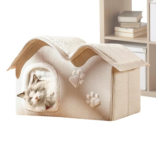 Katzenhaus Höhle | Warmes Katzenhaus für den Winter im Freien | Gemütliches Katzenbett für Indoor-Katzen, rutschfester Boden, Höhlenbett für kleine Hunde, bequemer Haustierunterstand für Zuhause oder Katzenhaus Höhle | Warmes Katzenhaus für den Winter im Freien | Gemütliches Katzenbett für Indoor-Katzen, rutschfester Boden, Höhlenbett für kleine Hunde, bequemer Haustierunterstand für Zuhause oder von Wisylizv