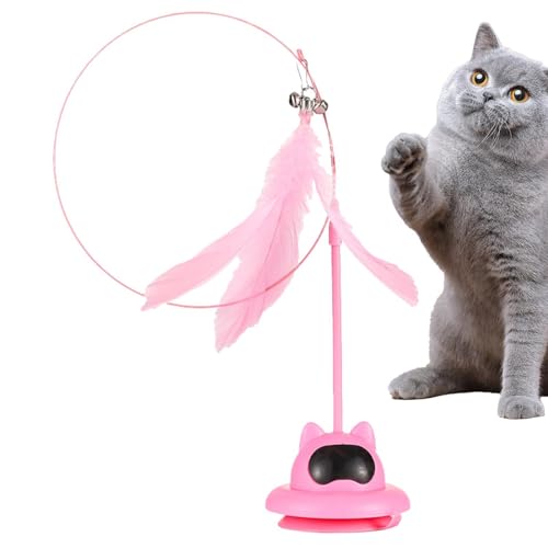 Katzenspielzeug Zauberstab, interaktives Katzenspielzeug mit Glocke, freihändiges natürliches Vogel-Federballspielzeug für Katzen und Kätzchen Katzenspielzeug Zauberstab, interaktives Katzenspielzeug mit Glocke, freihändiges natürliches Vogel-Federballspielzeug für Katzen und Kätzchen von Wisylizv
