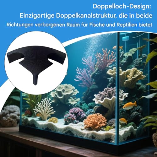 Verstecke Für Aquarien - Stabiler Zwei Eingänge Aquarium Tunnel - Multifunktionelles Bodengrund Zubehör Für Süßwasser Habitat Echsen Versteck Marine Dekoration Verstecke Für Aquarien - Stabiler Zwei Eingänge Aquarium Tunnel - Multifunktionelles Bodengrund Zubehör Für Süßwasser Habitat Echsen Versteck Marine Dekoration von Wisylizv
