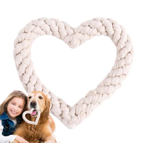 Wisylizv Hundespielzeug aus Seil, Valentinstags-Herzform, Kauspielzeug für kleine und mittelgroße Hunde, Seilspielzeug zum Zahnen, Reinigen und Spielen, perfekt für Welpen und erwachsene Hunde Wisylizv Hundespielzeug aus Seil, Valentinstags-Herzform, Kauspielzeug für kleine und mittelgroße Hunde, Seilspielzeug zum Zahnen, Reinigen und Spielen, perfekt für Welpen und erwachsene Hunde von Wisylizv