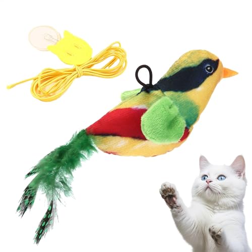 Wisylizv Vogel-Katzenspielzeug – Katzenspielzeug flatternder Vogel, interaktives Katzenminze-Spielzeug, simuliertes Kätzchen-Kaugerät für gelangweilte Indoor-Haustiere, perfektes Vogelspielzeug für Wisylizv Vogel-Katzenspielzeug – Katzenspielzeug flatternder Vogel, interaktives Katzenminze-Spielzeug, simuliertes Kätzchen-Kaugerät für gelangweilte Indoor-Haustiere, perfektes Vogelspielzeug für von Wisylizv