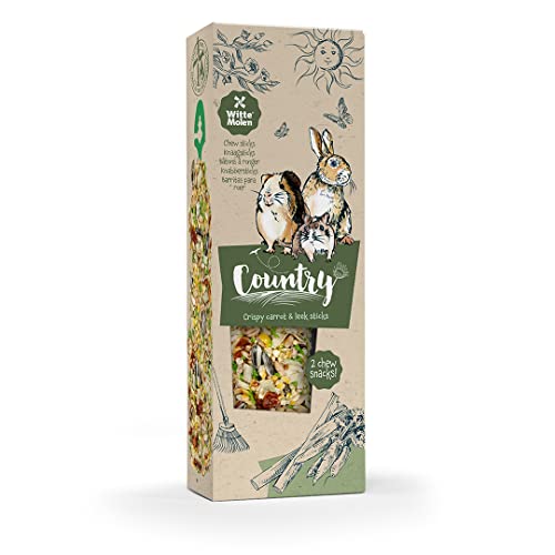 Witte Molen, Country Nagerstäbchen für Karotte & Lauch, 110 g, 3 Schichten, reich gefüllt, gebacken, EIN leckerer Leckerbissen für alle Kaninchen und Nagetiere Witte Molen, Country Nagerstäbchen für Karotte & Lauch, 110 g, 3 Schichten, reich gefüllt, gebacken, EIN leckerer Leckerbissen für alle Kaninchen und Nagetiere von Witte Molen