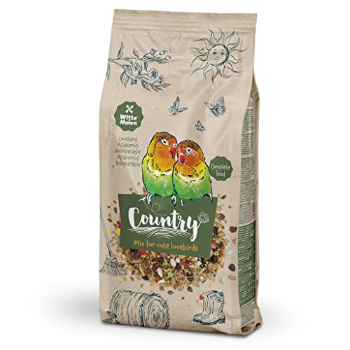 Witte Molen, Country Unzertrennliche 0, 6 kg, Alleinfuttermittel mit Zusatz von Vitaminen und Mineralien, für mehr Vitalität, mit passenden hochwertigen und schmackhaften Samen von Witte Molen