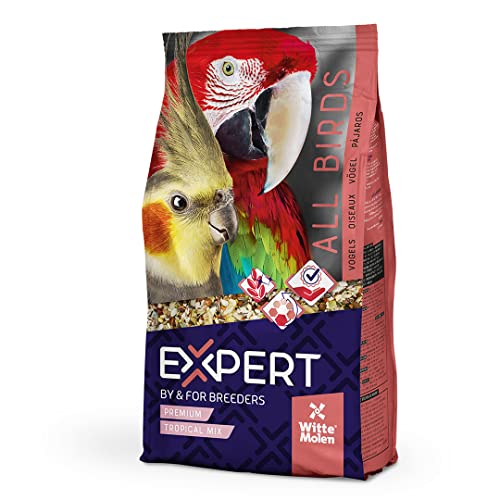 Witte Molen, Expert Premium Tropical Mix 12,5 kg, Auswahl an Zutaten von Luxe, auch Leckerli für Papageien, enthält Verschiedene Arten von Nüssen und Körnern von Witte Molen