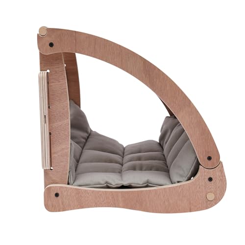2er Set Katzenhaus Wandmontiertes Katzenhöhle Bodenmontage Katzenbett aus Holz sicher & ungiftig Kletterwand Katzenhängematte für Schlafen und Spielen Katzen bis 15kg von Wiyuer