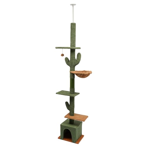 Katzen Kratzbaum Stabiler Katzenbaum 218cm groß Kletterturm Kletterbaum für Katzen Kaktus Katzenkratzbaum Katzenmöbel mit Katzenhaus Sisalseil Korb Hängematte Katzen Kratzbaum Stabiler Katzenbaum 218cm groß Kletterturm Kletterbaum für Katzen Kaktus Katzenkratzbaum Katzenmöbel mit Katzenhaus Sisalseil Korb Hängematte von Wiyuer
