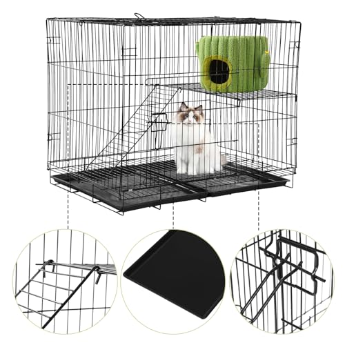 Katzenkäfig Laufstall 2 Ebenen und 2 Türen Abnehmbarer Eisen Kleintierkäfig Katzenlaufstall Großer Katzen Übungsplatz für Katzen Katzenkäfig Laufstall 2 Ebenen und 2 Türen Abnehmbarer Eisen Kleintierkäfig Katzenlaufstall Großer Katzen Übungsplatz für Katzen von Wiyuer