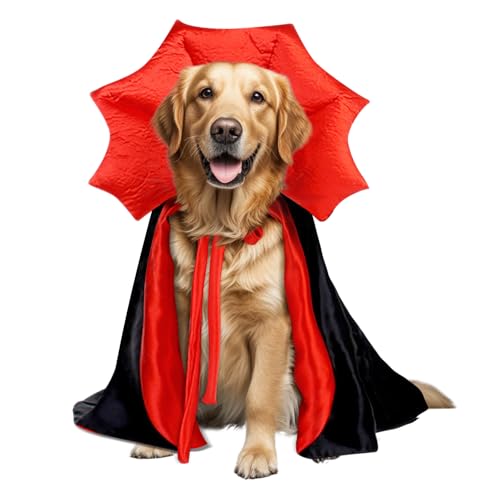 Golden Retriever Halloween-Kostüm, Vampirumhang für Große Hunde, Deutsche Dogge, Deutscher Schäferhund, Halloween-Kostüme, Größe XL von Wiz BBQT