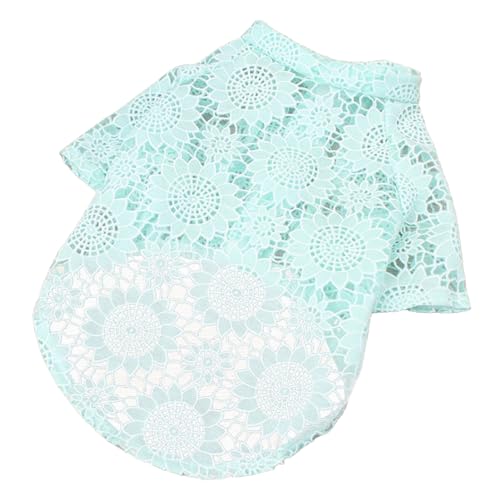 Wizoowip Bequeme Haustierkleidung, leicht auszuziehende Kleidung, Sommermantel mit Spitze, hohles Design, weich, atmungsaktiv, für Hunde Grün M Wizoowip Bequeme Haustierkleidung, leicht auszuziehende Kleidung, Sommermantel mit Spitze, hohles Design, weich, atmungsaktiv, für Hunde Grün M von Wizoowip