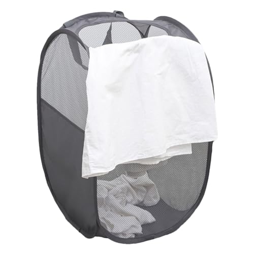 Wizoowip Tragbarer Aufbewahrungskorb für schmutzige Kleidung, Pop-up-Wäschekorb mit Seitentaschen, faltbar, großes Fassungsvermögen, atmungsaktives Netzgewebe, langlebig, perfekt zum Sortieren un Wizoowip Tragbarer Aufbewahrungskorb für schmutzige Kleidung, Pop-up-Wäschekorb mit Seitentaschen, faltbar, großes Fassungsvermögen, atmungsaktives Netzgewebe, langlebig, perfekt zum Sortieren un von Wizoowip