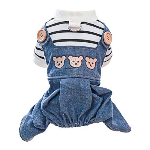 Wjsdsg Haustierkostüm Jeans Und Streifen T Shirt Set Kleidung Für Kleine Hunde Niedliche Outfits Nur Für Katzen Zum Anziehen Cosplay Bekleidung Wjsdsg Haustierkostüm Jeans Und Streifen T Shirt Set Kleidung Für Kleine Hunde Niedliche Outfits Nur Für Katzen Zum Anziehen Cosplay Bekleidung von Wjsdsg