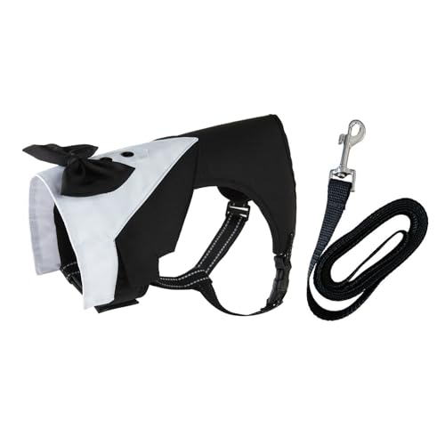 Wjsdsg Hochzeitsanzug Für Kleine Hunde Halloween Kostüm Haustier Rollenspiel Outfit Fotografie Requisiten Kleidung Welpenweste Geschirr Mit Leine von Wjsdsg