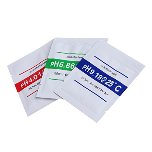 Wkldjf 3-Pack Mit Puffer 250 Lösungspulver Für Die Einfache Kalibrierung 4.01PH 6.86PH Und 9 18PH Für Den Testermesser von Wkldjf