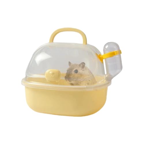 Wlikmjg Hamster-Reisetrage,Hamster-Tragekäfig - Hamster-Auslaufkäfig,Tragbarer Hamsterkäfig, atmungsaktiver Tierkäfig mit Wasserflasche für kleine Haustiere, Rennmäuse, Mäuse, Zwerghamster Wlikmjg Hamster-Reisetrage,Hamster-Tragekäfig - Hamster-Auslaufkäfig,Tragbarer Hamsterkäfig, atmungsaktiver Tierkäfig mit Wasserflasche für kleine Haustiere, Rennmäuse, Mäuse, Zwerghamster von Wlikmjg