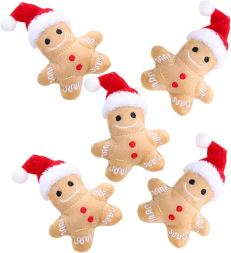 Wlikmjg Katzenspielzeugset, 5-teiliges Katzenspielzeug, Gewürzmann aus Plüsch, Weihnachten, niedlich, aus Baumwolle, gefüllt, beruhigend, Weihnachtsgeschenke für Katzen, Weihnachtsgeschenke Wlikmjg Katzenspielzeugset, 5-teiliges Katzenspielzeug, Gewürzmann aus Plüsch, Weihnachten, niedlich, aus Baumwolle, gefüllt, beruhigend, Weihnachtsgeschenke für Katzen, Weihnachtsgeschenke von Wlikmjg