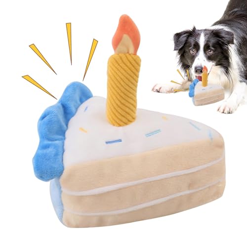 Wlikmjg Plüsch-Quietschkuchen für Hunde, Plüschkuchen-Hundespielzeug,Quietschender Hund, der Plüschspielzeug in Kuchenform | Interaktives Hundespielzeug, realistisches Geburtstagskuchenstück für Wlikmjg Plüsch-Quietschkuchen für Hunde, Plüschkuchen-Hundespielzeug,Quietschender Hund, der Plüschspielzeug in Kuchenform | Interaktives Hundespielzeug, realistisches Geburtstagskuchenstück für von Wlikmjg