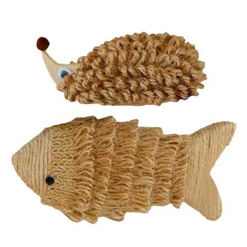Wlikmjg Sisal-Kratzmatte, interaktives Kauspielzeug für Hauskatzen | Sanfte Kratzpads für Katzen - Katzenminze-Spielzeug im Fisch- und Igel-Design, sicherer Stressabbau für Katzen und Kätzchen Wlikmjg Sisal-Kratzmatte, interaktives Kauspielzeug für Hauskatzen | Sanfte Kratzpads für Katzen - Katzenminze-Spielzeug im Fisch- und Igel-Design, sicherer Stressabbau für Katzen und Kätzchen von Wlikmjg