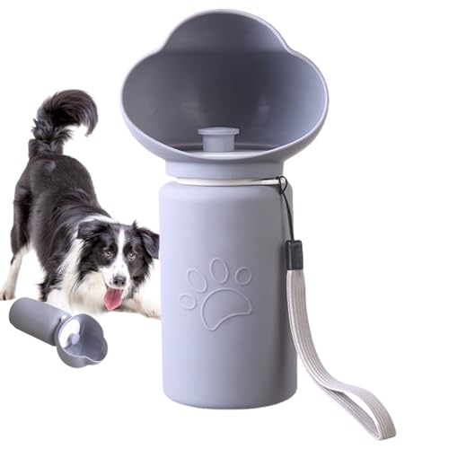 Wlikmjg Tragbare Haustierwasserflasche, tragbare Hundewasserflasche - Faltbare Hundwasserflasche,Faltbarer lecksicherer Spender Hochtemperaturresistenter Waterer Bowl für Wanderung Camping Beach von Wlikmjg