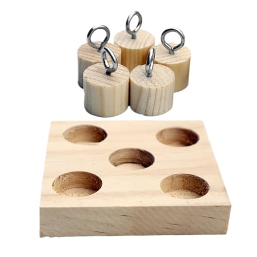 Wlikmjg Vogelspielzeug, Spielzeug für Vögel - Hölzerne Lovebirds Peg Training Toy,Lovebird -Spielgerät zur Metallstimulation, Shot -Puzzle -Training -Kauwerkzeuge von Wlikmjg