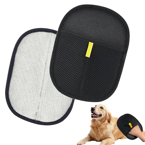 2 x Haustier-Pflegehandschuhe, statische Entfernungshandschuhe, Tierhaare, doppelseitig, Haustier-Pflegehandschuh, Fellpflege-Handschuh, Tierhaarentfernungshandschuh für Katzen und Hunde, zum Waschen 2 x Haustier-Pflegehandschuhe, statische Entfernungshandschuhe, Tierhaare, doppelseitig, Haustier-Pflegehandschuh, Fellpflege-Handschuh, Tierhaarentfernungshandschuh für Katzen und Hunde, zum Waschen von Wlleoaa