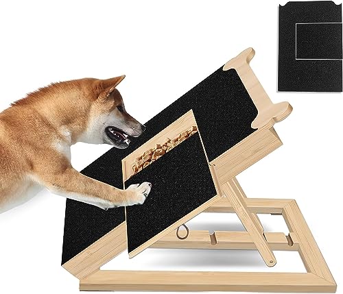 Dog Nail Paw Scratch Pad Kratzbrett für Hunde mit Integrierter Leckerli-Box Quadrat Dog Nail Scratch File Board für Haustiernagel Care Sanding Dog Paws Trimmer Toy für empfindliche Hunde (2) von Wmmner