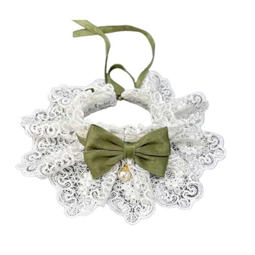 Wmool Pearl Hundehalsband Juwel Seide Hochzeit Welpen Band Schal Anhänger Haustier Schleifen Zubehör Geschenk Fliege Satin Halskette Kätzchen Neu von Wmool