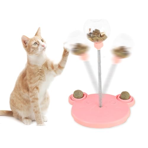 Wmzjnljy Wackeliges Leckerli-Spielzeug, Katzenfutter, interaktives Katzenspielzeug für Indoor-Katzen, schwingend, langsames Füttern, Futterspender für Welpen, kleine Hunde, Katzen (Z128-1) von Wmzjnljy