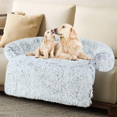 104,1 cm Hundesofa, Bettschutz für Hunde, Memory-Schaum, abnehmbarer flauschiger Plüsch-Bezug für Hunde, waschbar, Hundesofa, Bett, wasserdichtes Hundebett für Couch, Hundebezug für Couch für von Wn's Day