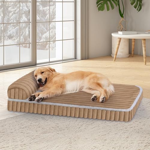 Komfort-Hundebetten für extra große Hunde, Hundebett mit abnehmbarem, waschbarem Bezug, Deluxe-Plüsch-Hundebett für Käfig mit Kissen, rutschfeste Haustiermatte, Matratze für Hundehütte mit robustem Komfort-Hundebetten für extra große Hunde, Hundebett mit abnehmbarem, waschbarem Bezug, Deluxe-Plüsch-Hundebett für Käfig mit Kissen, rutschfeste Haustiermatte, Matratze für Hundehütte mit robustem von Wn's Day