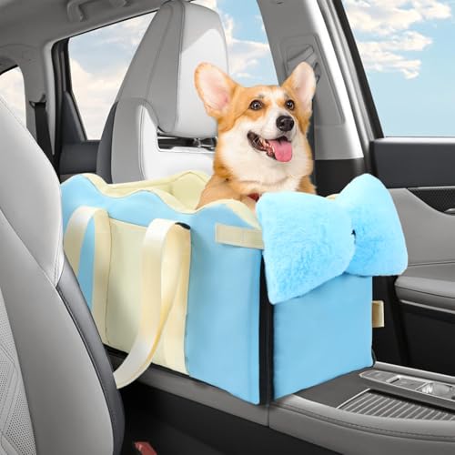 Mittelkonsole Hunde-Autositz für kleine Hunde, Haustier-Welpenautositze mit weichem Kissen, Sicherheitsgurt, waschbare Katzen-Karsitze, Haustierbett für Autos, Hundeerhöhung, Autositze für Hunde Mittelkonsole Hunde-Autositz für kleine Hunde, Haustier-Welpenautositze mit weichem Kissen, Sicherheitsgurt, waschbare Katzen-Karsitze, Haustierbett für Autos, Hundeerhöhung, Autositze für Hunde von Wn's Day