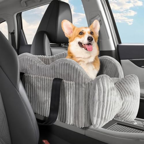 Mittelkonsole Hunde-Autositz für kleine Hunde, Haustier-Welpenautositze mit weichem Kissen, Sicherheitsgurt, waschbare Katzen-Karsitze, Haustierbett für Autos, Hundeerhöhung, Autositze für Hunde Mittelkonsole Hunde-Autositz für kleine Hunde, Haustier-Welpenautositze mit weichem Kissen, Sicherheitsgurt, waschbare Katzen-Karsitze, Haustierbett für Autos, Hundeerhöhung, Autositze für Hunde von Wn's Day