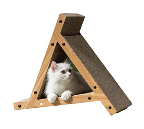 Kratzbrett Für Katzen Cat Scratcher Lounge Vertikales Und Horizontales Katzenhaus Aus Karton Für Zimmerkatzen Als Tunnel- Und Sofa-Katzenkratzbaum Kratzmatten von Wnota