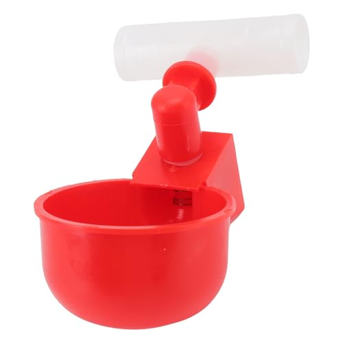 Wnvivi 10 x rote Hühner-Bewässerungsbecher, automatische Befüllung, Geflügel-Trinkschale, Wasserbecher für Enten und Vögel (G1/2) von Wnvivi