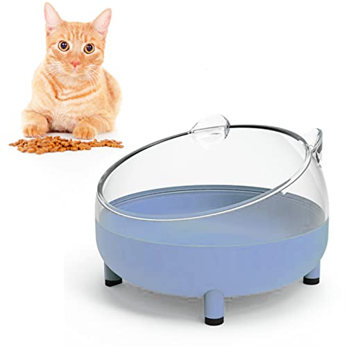 Wnvivi Erhöhter Futternapf, auslaufsicher, niedlich, für Katzen, Welpen, Wasserfutter, abnehmbar, erhöhter Katzennapf für kleine Katzen, Kätzchen, Blau von Wnvivi