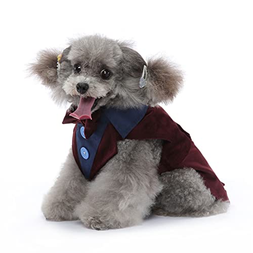 Wnvivi Formelle Kleidung für Haustiere, stilvolle Hunde-Fliege, Haustier-Hochzeitshemd, eleganter Smokinganzug für Hochzeit, Party, den täglichen Gebrauch, Größe M Wnvivi Formelle Kleidung für Haustiere, stilvolle Hunde-Fliege, Haustier-Hochzeitshemd, eleganter Smokinganzug für Hochzeit, Party, den täglichen Gebrauch, Größe M von Wnvivi