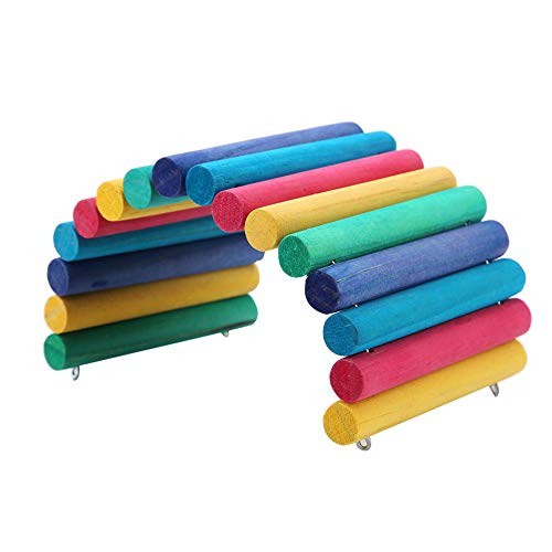 Wnvivi Hamster-Leiterbrücke aus Holz, für Hamster, Mausebrücke, Kauspielzeug, biegbar, bunt, Haustier-Versteck für kleine Tiere Wnvivi Hamster-Leiterbrücke aus Holz, für Hamster, Mausebrücke, Kauspielzeug, biegbar, bunt, Haustier-Versteck für kleine Tiere von Wnvivi