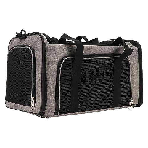 Wnvivi Haustier-Reisetasche, wasserdicht, atmungsaktiv, Oxford-Stoff, tragbare, weiche Katzentragetasche für Reisebehandlung (Grau, S) von Wnvivi