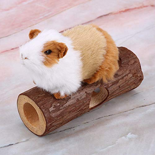 Wnvivi Holz-Tunnel, Hamsterversteck und Baumlöcher, Übungsrohr für Kaninchen, Frettchen, Hamster, Meerschweinchen (L) von Wnvivi