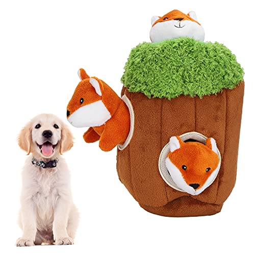 Wnvivi Hundespielzeug mit Quietsch-Baumloch, Plüsch-Spielzeug, Verstecken und Verstecken, interaktives Quietsch-Hundespielzeug, Haustierzubehör Wnvivi Hundespielzeug mit Quietsch-Baumloch, Plüsch-Spielzeug, Verstecken und Verstecken, interaktives Quietsch-Hundespielzeug, Haustierzubehör von Wnvivi