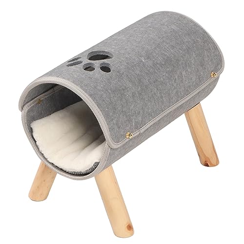 Wnvivi Katzentunnelbett für Hauskatzen, Erhöhter Katzentunnel mit Holzbeinen, Weiches Filz-Plüschkissen, Haustiertunnelbett für Kleine Katzen, Hunde, Kaninchen Wnvivi Katzentunnelbett für Hauskatzen, Erhöhter Katzentunnel mit Holzbeinen, Weiches Filz-Plüschkissen, Haustiertunnelbett für Kleine Katzen, Hunde, Kaninchen von Wnvivi