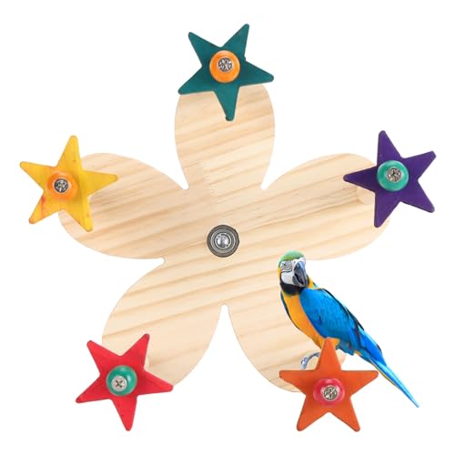 Wnvivi Vogel-Riesenrad-Spielzeug, an der Wand Befestigtes Spinning-Riesenrad-Vogel-Spielzeug, Hölzerner Vogels Tand mit 5 Sitz Stangen für Parrots Budgies Sittiche Wnvivi Vogel-Riesenrad-Spielzeug, an der Wand Befestigtes Spinning-Riesenrad-Vogel-Spielzeug, Hölzerner Vogels Tand mit 5 Sitz Stangen für Parrots Budgies Sittiche von Wnvivi