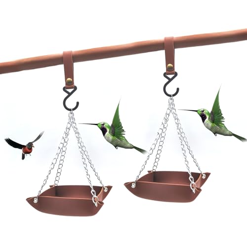 Wnvivi Vogelfutterstation aus PU-Leder, zum Aufhängen, Futterstation für Wildvögel, mit Haken, Kolibri-Futterspender für draußen, Dunkelbraun, 2 Stück Wnvivi Vogelfutterstation aus PU-Leder, zum Aufhängen, Futterstation für Wildvögel, mit Haken, Kolibri-Futterspender für draußen, Dunkelbraun, 2 Stück von Wnvivi