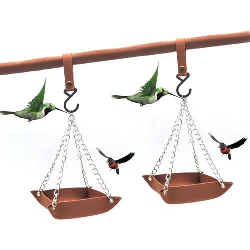 Wnvivi Vogelfutterstation aus PU-Leder, zum Aufhängen, Futterstation für Wildvögel, mit Haken, Kolibri-Futterspender für draußen, Hellbraun, 2 Stück Wnvivi Vogelfutterstation aus PU-Leder, zum Aufhängen, Futterstation für Wildvögel, mit Haken, Kolibri-Futterspender für draußen, Hellbraun, 2 Stück von Wnvivi