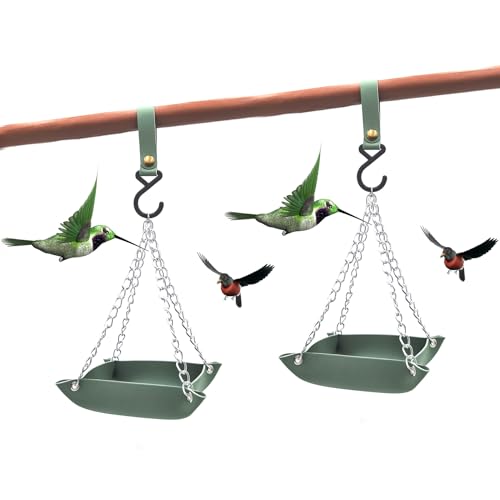 Wnvivi Vogelfutterstation zum Aufhängen von Wildvögeln mit Haken, Kolibri-Futterstation für draußen, 2 Stück, Grün Wnvivi Vogelfutterstation zum Aufhängen von Wildvögeln mit Haken, Kolibri-Futterstation für draußen, 2 Stück, Grün von Wnvivi