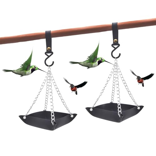 Wnvivi Vogelfutterstation zum Aufhängen von Wildvögeln mit Haken, Kolibri-Futterstation für draußen, 2 Stück, Schwarz Wnvivi Vogelfutterstation zum Aufhängen von Wildvögeln mit Haken, Kolibri-Futterstation für draußen, 2 Stück, Schwarz von Wnvivi