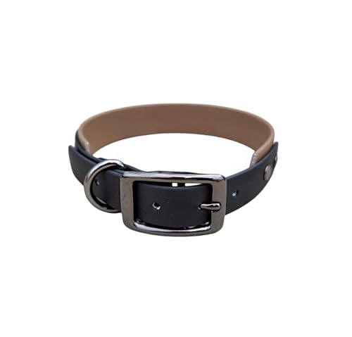 Biothane Hundehalsband, wasserdicht, 25 mm, Schwarz + Hellbraun Biothane Hundehalsband, wasserdicht, 25 mm, Schwarz + Hellbraun von Wo.Cherie