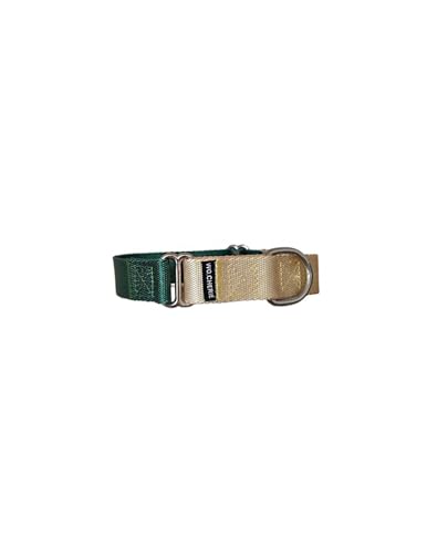 Dog Martingale Halsband 25 mm Breite (L (45 cm- 66 cm), Grün/Gelb von Wo.Cherie