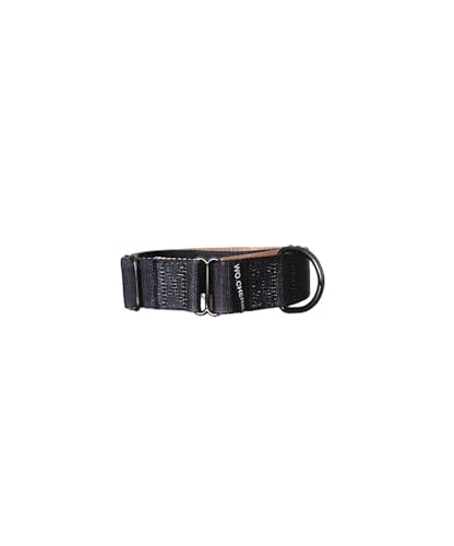 Wo.Cherie Hundehalsband Martingale 40 mm Breite (L (38 cm - 66 cm), Schwarz/Orange von Wo.Cherie