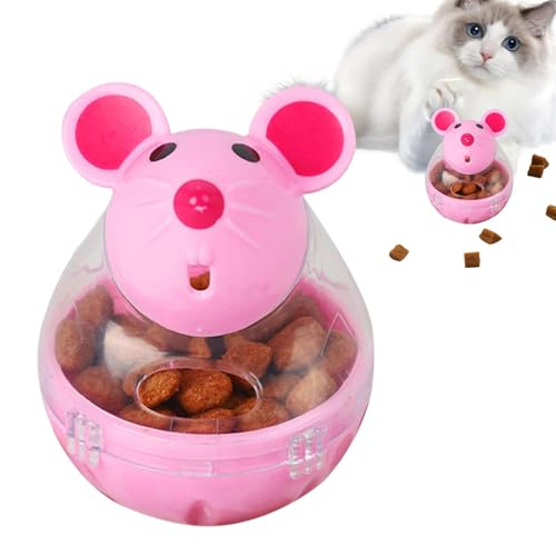 Katzen-Leckerli-Spender, Maus Taumelt, Fehlender Futterball, Lustiges Kleines Katzenspielzeug, Tierfutterball In Maus-Taumelform,Slow Verhindert Fettleibigkeit, Passt Ernährung Und Bewegung von Woalopted